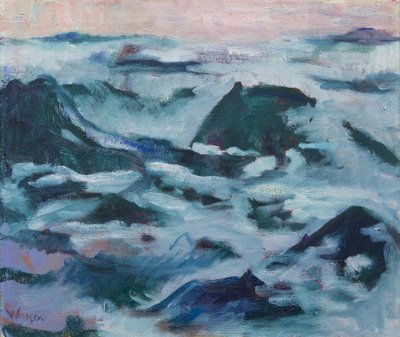 On iki puslu dağ, 2016 (tuval üzerine yağlıboya) by Megan Williamson