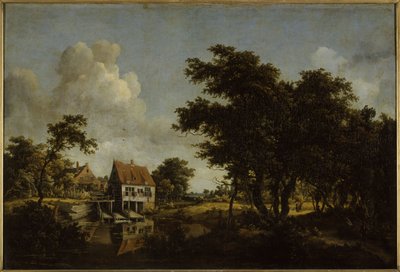 Değirmenler, 1664 ve 1668 yılları arasında (yağlıboya) by Meindert Hobbema
