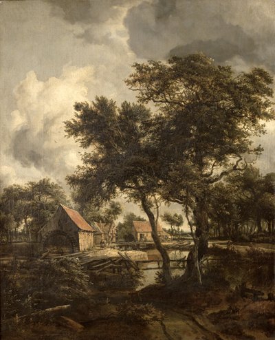 Su Değirmeni, yaklaşık 1660 by Meindert Hobbema