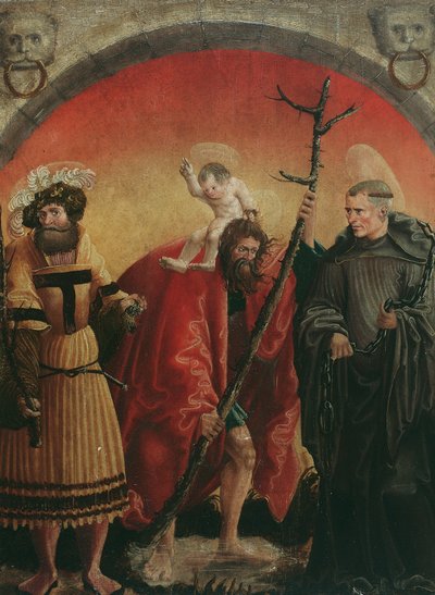 cehennem Achatius, Christopher ve Leonhard by Meister der Crispinuslegende