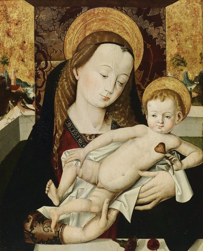 madonna ve çocuk by Meister der Habsburger