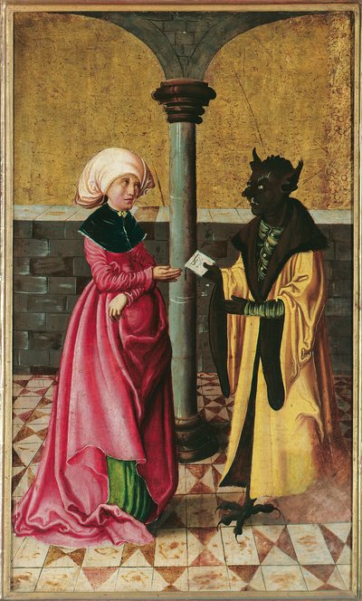 Yanlış Mesajı Getiren Şeytan (Azizler Cosmas ve Damian Efsanesi) by Meister der Legendenszenen