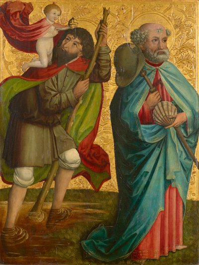 Pretschlaipfer üçlüsünün sol kanadı: St. Christophorus ve Jakobus Major (içeride); Meryem