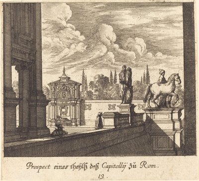 Capitoline, Roma by Melchior Küsel after Johann Wilhelm Baur