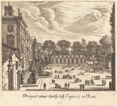 Capitoline, Roma by Melchior Küsel after Johann Wilhelm Baur