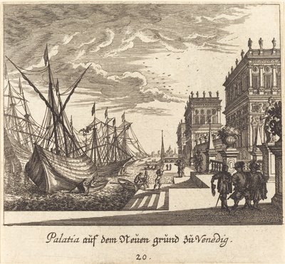 Saraylar, Venedik by Melchior Küsel after Johann Wilhelm Baur