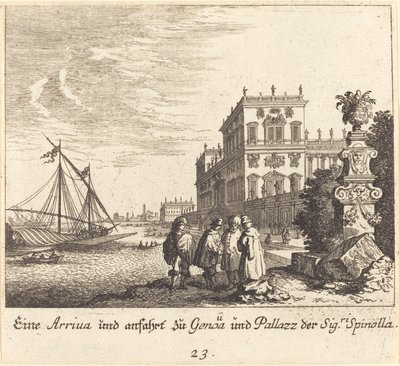 Spinolla Sarayı, Cenova by Melchior Küsel after Johann Wilhelm Baur