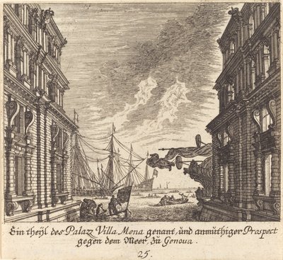Villamena Sarayı, Cenova by Melchior Küsel after Johann Wilhelm Baur