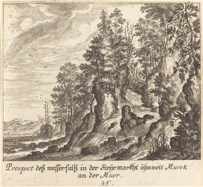 Şelale by Melchior Küsel after Johann Wilhelm Baur