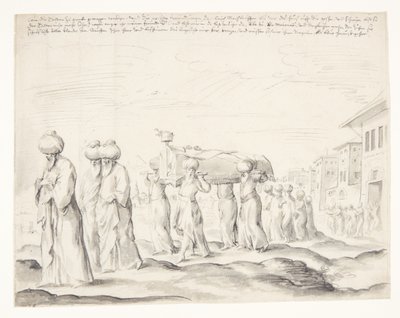 Bir Türk Cenaze Alayı by Melchior Lorck
