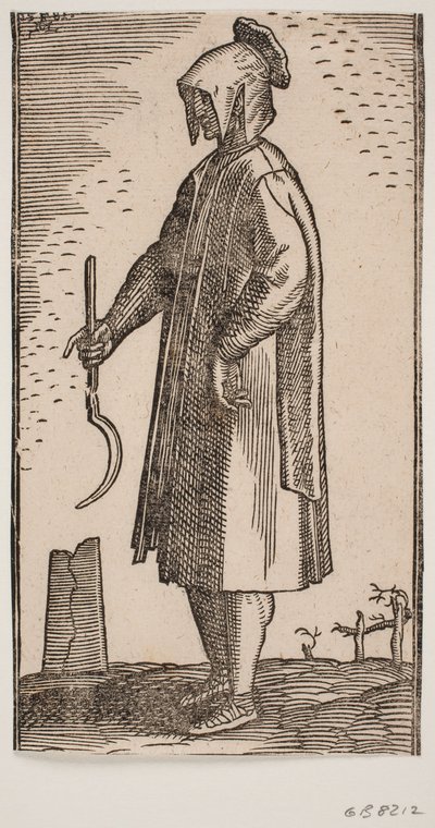 Sağ elinde mühür tutan Yunan köylü by Melchior Lorck