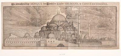 Süleymaniye Camii, kuzey doğudan görüldüğü gibi by Melchior Lorck
