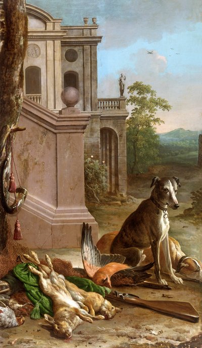 Bir manzarada ölü oyun, 1674. by Melchior d