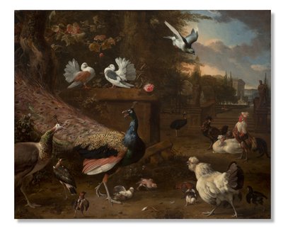 Menagerie, c.1680 by Melchior de Hondecoeter