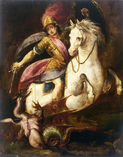 Aziz George ve Ejderha. by Melchiorre Gherardini
