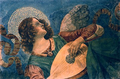 Ud çalan bir melek, 15. yüzyıl by Melozzo da Forli