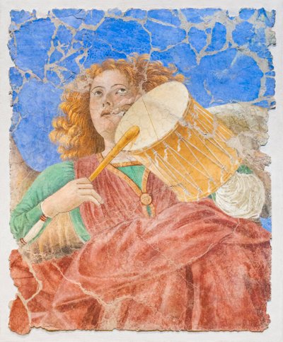 Müzik yapan melekler, yaklaşık 1480 (restore edilmiş fresk) by Melozzo da Forli