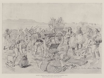 Ev Eşyalarını İçeren Bozulmuş Bir Boer Vagonunu Yağmalamak by Melton Prior