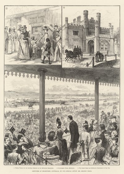 Melbourne, Avustralya'da eskizler by Melton Prior
