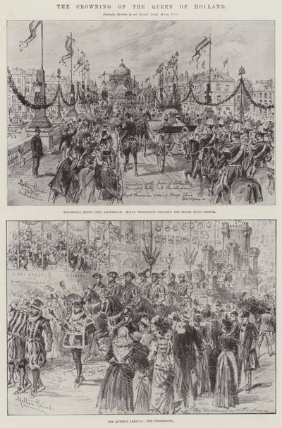 Hollanda Kraliçesi'nin Taçlanması by Melton Prior
