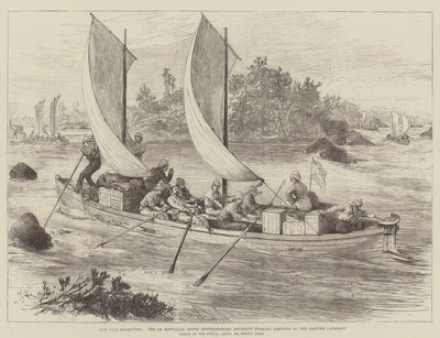 Nil Seferi, 1. Tabur Güney Staffordshire Alayı, Hannek Kataraktı'nda ilerliyor by Melton Prior