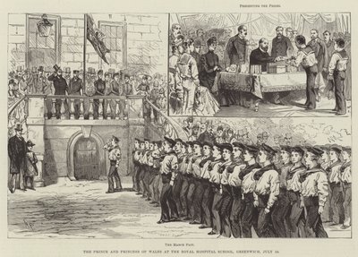 Galler Prensi ve Prensesi, Royal Hospital School, Greenwich, 10 Temmuz by Melton Prior