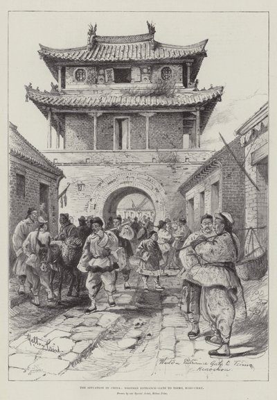 Çin'deki Durum, Tsimo, Kiao-Chau Batı Giriş Kapısı by Melton Prior