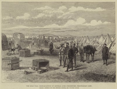 Zulu Savaşı, General Lord Chelmsford'un Karargahı, Erzungayan Kampı by Melton Prior