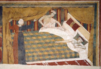 Evli yaşam sahnesi, yaklaşık 1306 by Memmo di Filippuccio