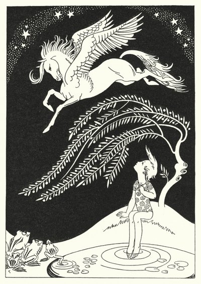 Pegasus geniş daireler çizerek aşağıya doğru geldi (renkli taş) by Merlyn Mann