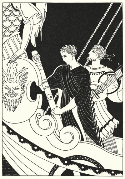 Orpheus hızla uzaklaştı (renkli taş) by Merlyn Mann