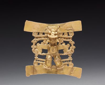 Hayvan Başlı Figürlü Kolye, c. 1000-1550 (dökme altın) by Mesoamerican Mesoamerican