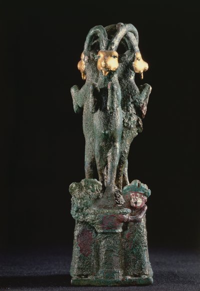 Üç keçiden oluşan kutsal ağaç, Larsa, güney Mezopotamya, MÖ 1750 dolayları (bronz ve altın) by Mesopotamian Mesopotamian