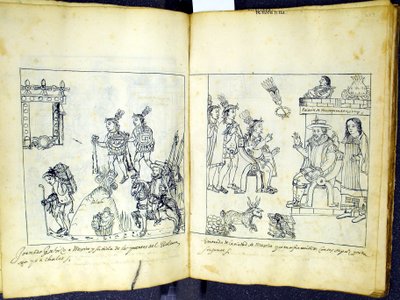 Ms Hunter 242 256v-257r Cortez ve Montezuma, Historia de Tlaxcala