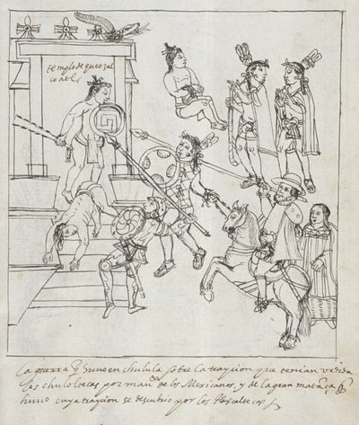 Ms Hunter 242 f.256r Evanjelik Savaş, Historia de Tlaxcala