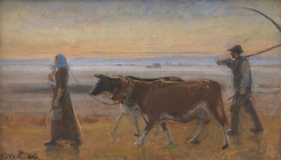 Moor'da Sürülen İnekler by Michael Ancher
