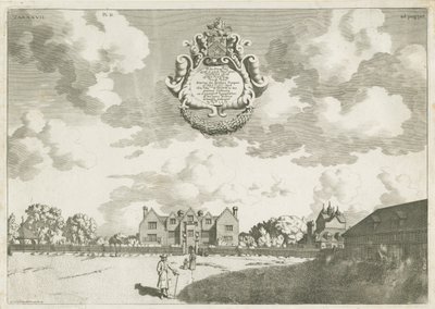 Bentley Hall: bakır levha gravürü, [1686] (baskı) by Michael Burghers
