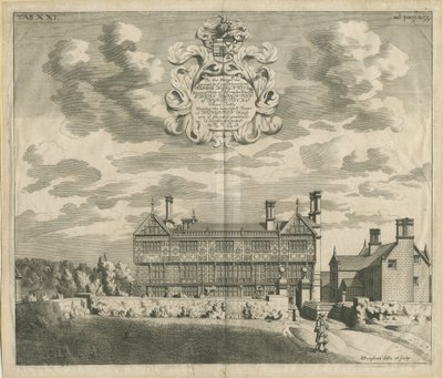 Broughton Hall: bakır levha gravür, nd [1653-1686] (baskı) by Michael Burghers