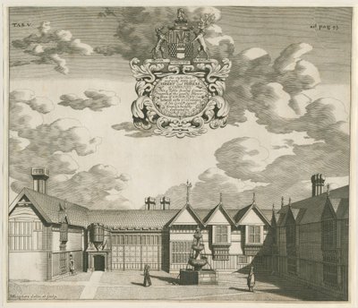 Chartley Manor House: gravür, nd [1653-1686] (baskı) by Michael Burghers
