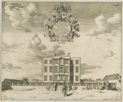 Elmhurst Hall: bakır levha gravürü, nd [1653-1686] by Michael Burghers