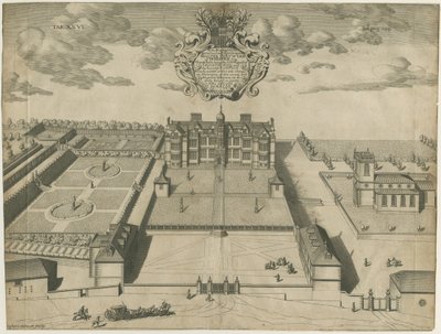 Ingestre Hall: bakır levha gravür, nd [1653-1686] (baskı) by Michael Burghers