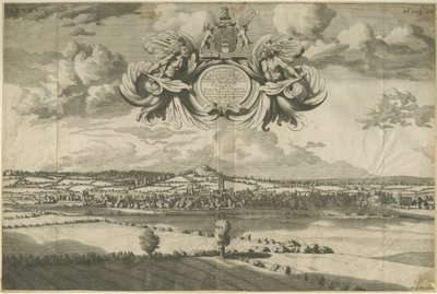 Stafford - East North East Prospect: gravür, nd [1686] (baskı) by Michael Burghers