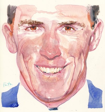 Rob Brydon (suluboya) by Michael Frith