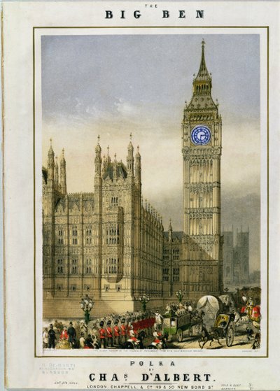 Big Ben Polka, müzik cover barı. Hanhart tarafından, c.1862 by Michael Hanhart