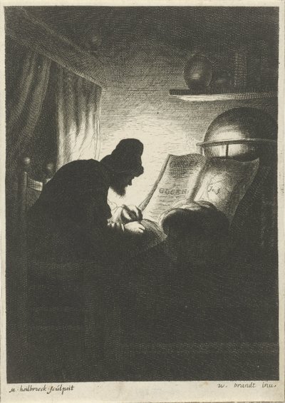 Mum ışığında yazan adam by Michael Heylbroeck