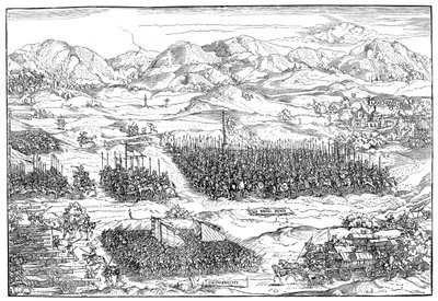 Alman paralı askerleri yürüyüşte by Michael Ostendorfer