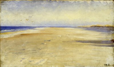 M.P. Ancher, Skagen yakınlarındaki sahilde by Michael Peter Ancher