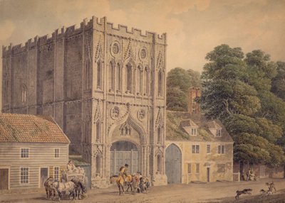 Abbey Kapısının Batı Cephesi, Bury St. Edmunds, 1788-1801 by Michael Rooker