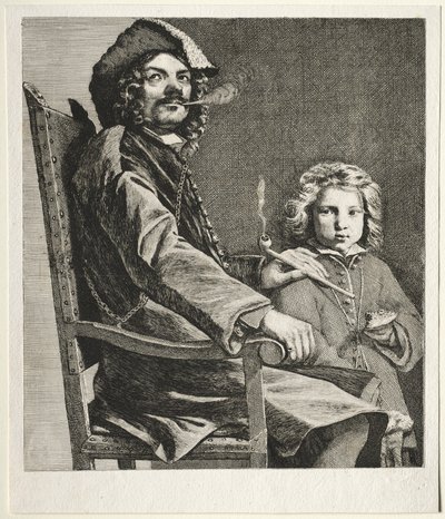 Pipo İçen Adam ve Küçük Bir Çocuk, c. 1660. by Michael Sweerts