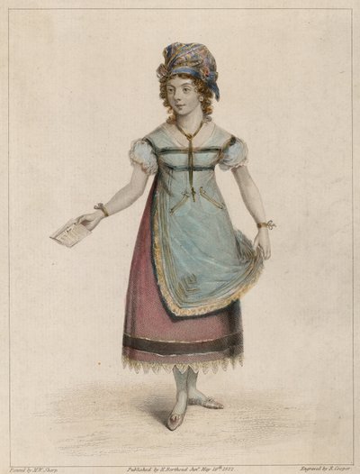 Miss S Booth, Mütevazı Yaşamda Aşık Christine rolünde by Michael William Sharp